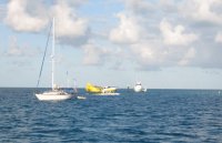 dry tortugas seaplane lands 